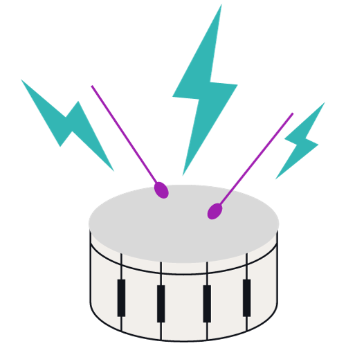 Drumtronix site icon favicon drums lightning